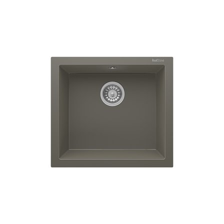 RealStone Gordion 52 K05 Granit Evye 520x470 mm Tek Göz Mutfak Evyesi - RealStone K005 Gordion 52 Gri