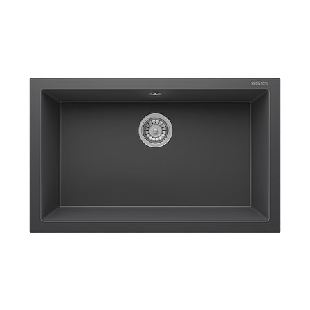 RealStone Gordion 77 K013 Granit Evye 770x475 mm Tek Göz Mutfak Evyesi - Realstone K013 Gordion 77 Antrasit