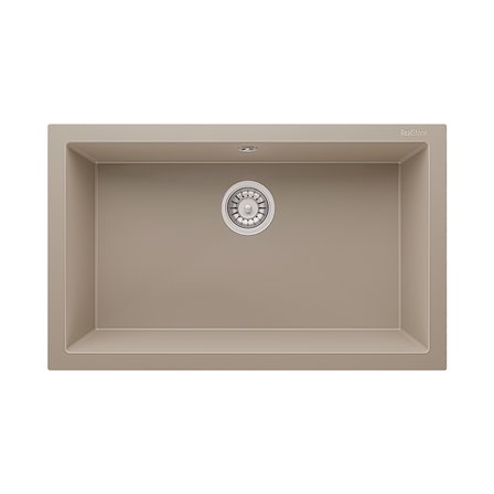 RealStone Gordion 77 K013 Granit Evye 770x475 mm Tek Göz Mutfak Evyesi - RealStone K013 Gordion 77 Cappuccino