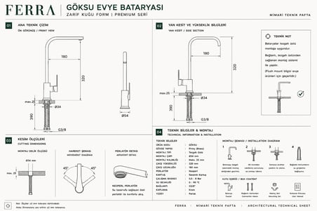 Black Pearl Collection Laodikya 86 XL P014 & Göksu Premium Mutfak Koleksiyonu