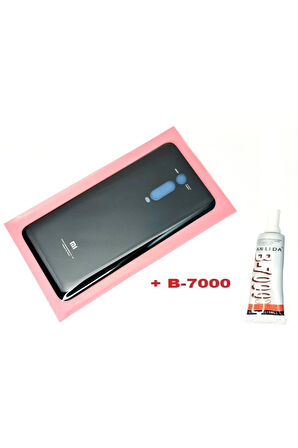 Mi 9T Arka Pil Kapağı ve (B7000 15 ML) Yapıştırıcı Hediye (Siyah)