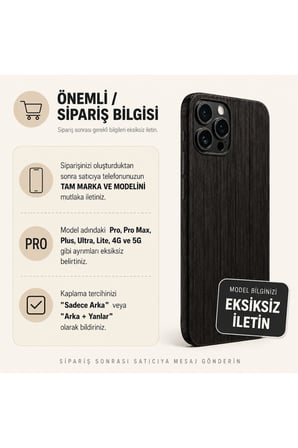 Gece Abanoz — Tüm Telefon Modellerine Uyumlu Kaplama- Sipariş Sonrası Marka ve Modelinizi İletiniz