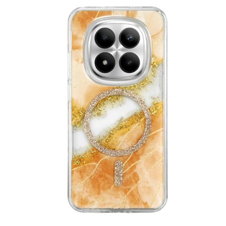 Onegif Xiaomi Redmi Note 15 4g Lotus Simli Magsafe Kapak - Turuncu