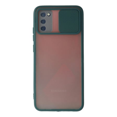 Samsung Galaxy A03s Kılıf Palm Buzlu Kamera Sürgülü Silikon - Yeşil