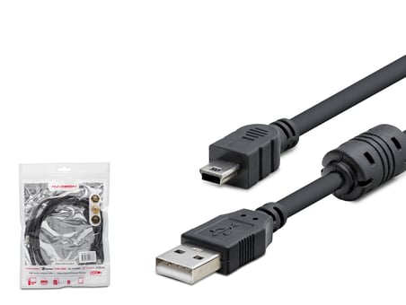 Usb Mini V3/5Pin To Usb Kablo 1.5 M - Si̇yah HDX7538