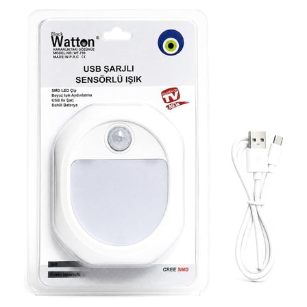 Hareket Sensörlü USB Şarjlı LED Lamba WT-739