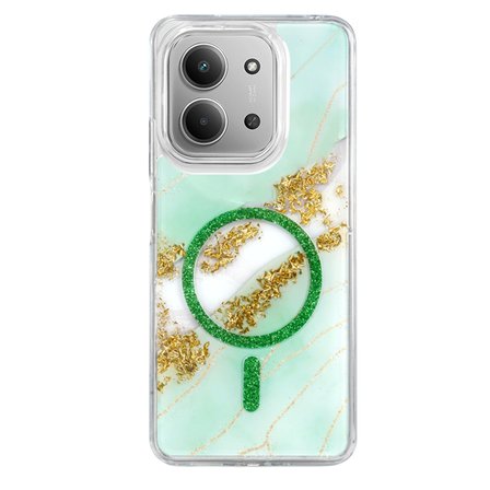 Onegif Xiaomi Redmi 15c 4g Lotus Simli Magsafe Kapak - Yeşil