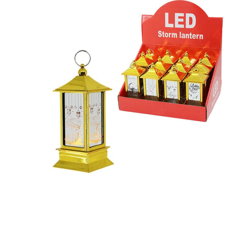 Lunaev Gold Kare Kubbeli Pilli LED Ramazan Işığı – 12 Adet