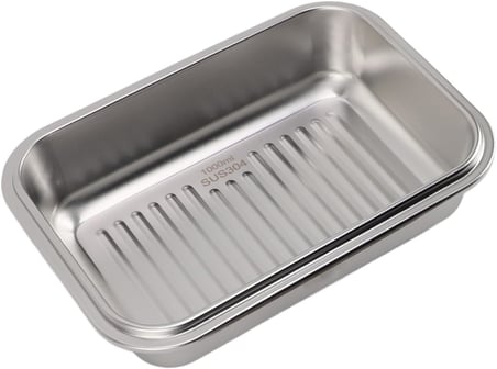® Paslanmaz Çelik Saklama Kabı, Tarih İndikatörlü Sızdırmaz Bento Yemek Kabı, Kilitli Kapaklı Ev Akıllı Gıda Koruyucu Sefer Tası (1.6LT Dikdörtgen)