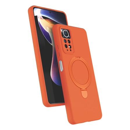 Xiaomi Redmi Note 12 Pro 4G Regal Magsafe Standlı Kapak - Turuncu