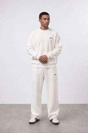 Erkek Respire Basic Oversize Sweatshirt Ekru