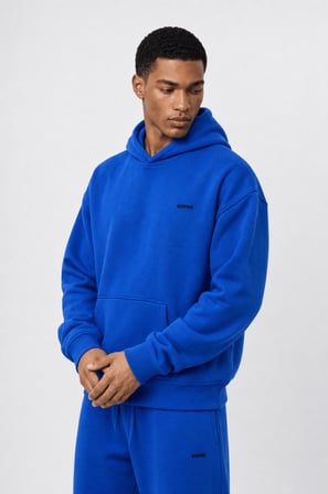 Erkek Respire Basic Oversize Hoodie Saks