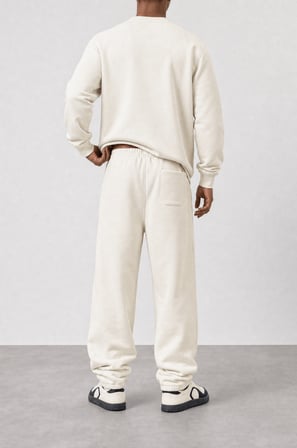 Erkek Respire Basic Baggy Eşofman Altı Ekru