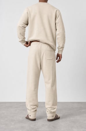 Erkek Respire Basic Baggy Eşofman Altı Bej