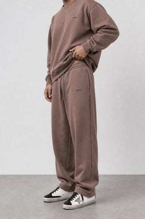 Erkek Respire Basic Baggy Eşofman Altı Kakao