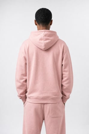 Erkek Respire Basic Oversize Zip Pembe