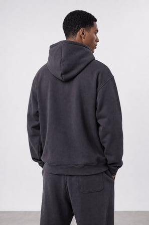Erkek Respire Basic Oversize Zip Füme