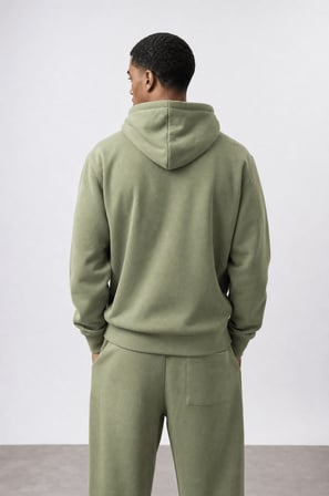 Erkek Respire Basic Oversize Zip Küf