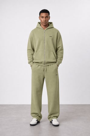 Erkek Respire Basic Oversize Zip Küf