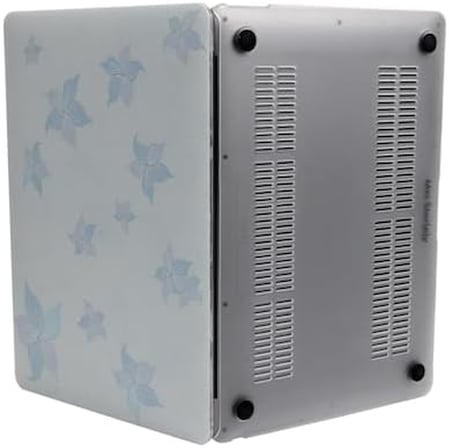 Macbook Air Kılıf 13 inç Flower05NL Eski USB Girişli Model 2010-2017 A1369 A1466 ile Uyumlu Açık Mavi