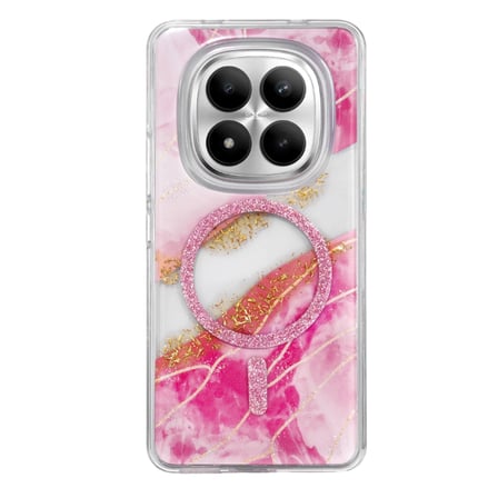 Onegif Xiaomi Redmi Note 15 Pro 4g Lotus Simli Magsafe Kapak - Pembe