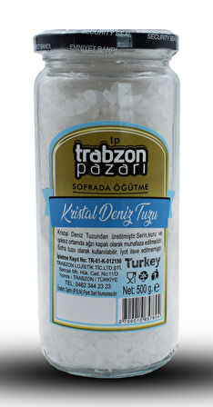 Doğal Rafinesiz, Iyotsuz Kristal Deniz Tuzu 500 gr