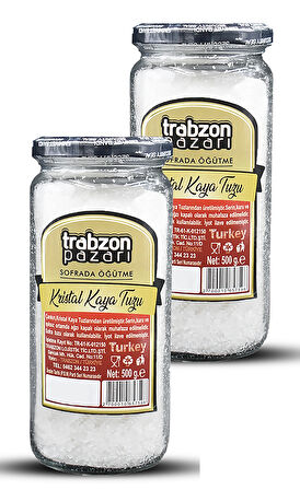 Doğal Refinesiz, Iyotsuz Öğütülmüş Kristal Kaya Tuzu 2x500 gr