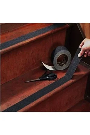 Siyah Merdiven ve Zemin Kaydırmaz Kaymaz Bant 100mm X 25mt