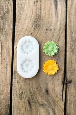 Lotus Çiçeği İkili Mum Kalıbı (Silikon)