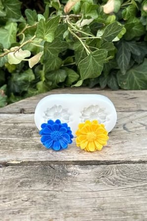 Lotus Çiçeği İkili Mum Kalıbı (Silikon)