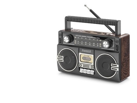 Bluetooth Nostaljik Fm Radyo Usb Tf Aux Taşınabilir Hoparlör - Kahverengi FX2509B
