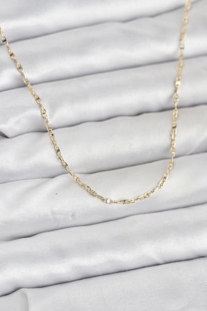 CM 14K Gold Renk Gemici Zincir Model 60 cm Kadın Kolye TJ-BKO10936