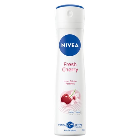 4 Adet Nivea Kadın Sprey Deodorant Fresh Cherry 150 Ml