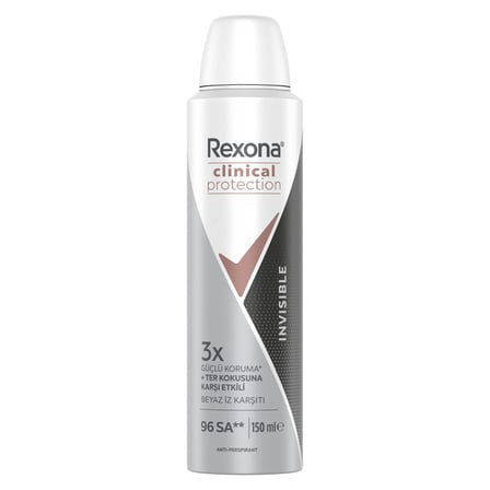 4 Adet Rexona Kadın Clinical Protection Invisible Spray Deodorant 150 Ml