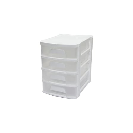 TONTON - NO:2 ÇEKMECE 4 KATLI 16.5X21.5X24CM BEYAZ VEYA SİYAH HERHANGİ BİR RENK GÖNDERİLİR (2)