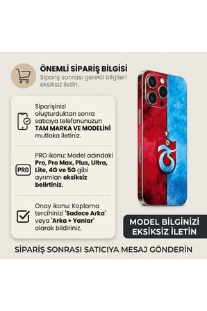 Bordo Mavi — Tüm Telefonlara Uyumlu Kaplama | Sipariş Sonrası Marka ve Modelinizi İletiniz