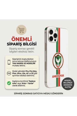 Amedspor Çizgili — Tüm Telefonlara Uyumlu Kaplama | Sipariş Sonrası Marka ve Modelinizi İletiniz