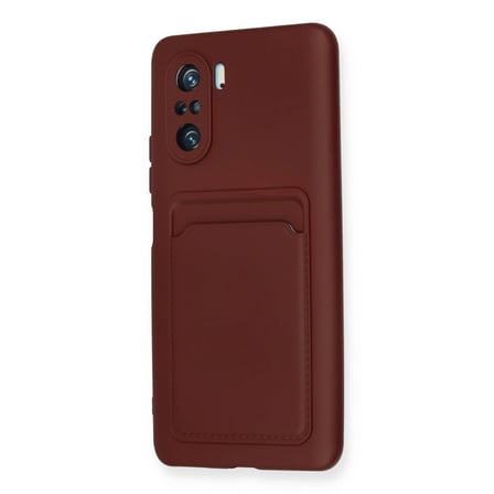 Xiaomi Mi 11i Kılıf Kelvin Kartvizitli Silikon - Bordo
