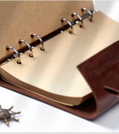 MR Öğretmenler Günü Deri Kraft Kağıtlı Pusula Tasarımlı Defter ve Kalem Seti Hediye Seti Özel Tasarım (YEŞİL)
