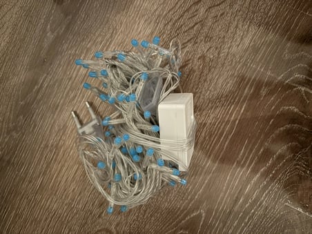 10m 100 Led Damla Uçlu Mavi Işık Şeffaf Kablo Mz-17-6