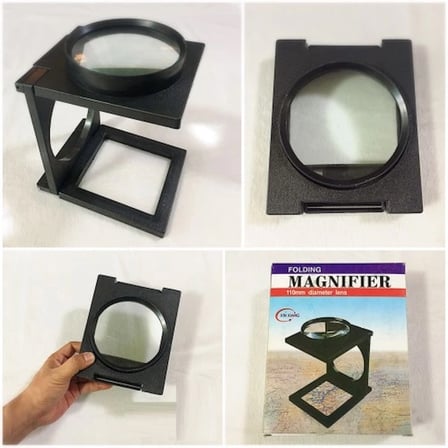 Masa Üstünde Proje Çizimi.küçük Yazı Vb Okuma İçin Mükemmel 110 Mm Katlanır Büyüteç
