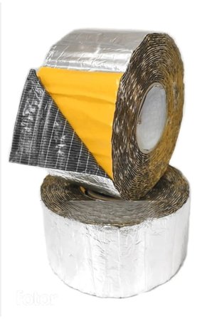 Araç Oto Ses Isı Yalıtım Bandı 3mm x 10cm x 5metre Alüminyum Folyolu Kauçuk Bant Izolasyon Malzemesi