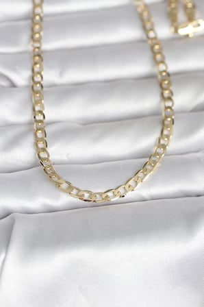 CM 14K Gold Renk Kalın Zincir Model 60 cm Kadın Kolye TJ-BKO10991