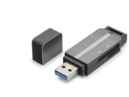 Usb Type-C 3.2 Gen1 Kart Okuyucu Sd Microsd 5 Gbps Gri HDX7054