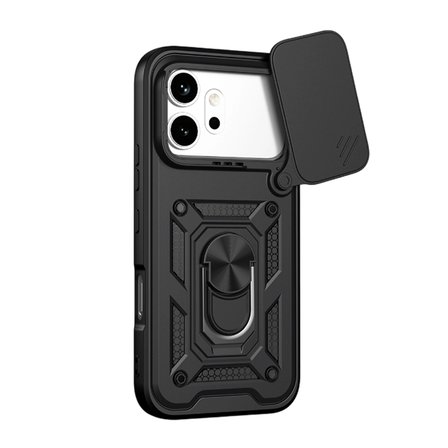 Huawei Honor 600 Pars Lens Yüzüklü Silikon - Siyah