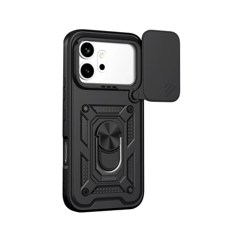 Huawei Honor 600 Pars Lens Yüzüklü Silikon - Siyah