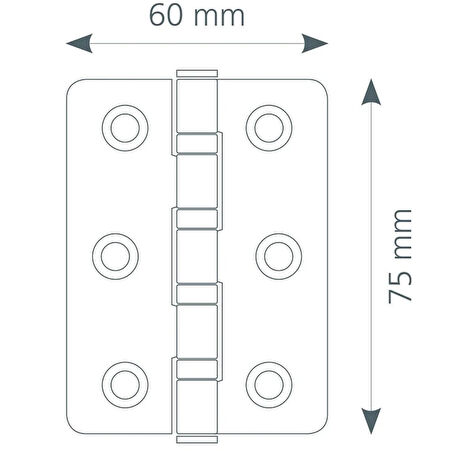 Canex Paslanmaz Menteşe 2.0mm Küçük