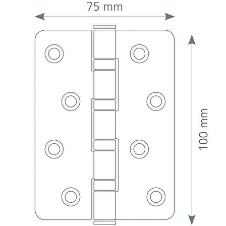 Canex Paslanmaz Menteşe Oval 1.7mm