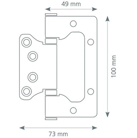 Canex Paslanmaz Menteşe Yönsüz Siyah 2.2mm