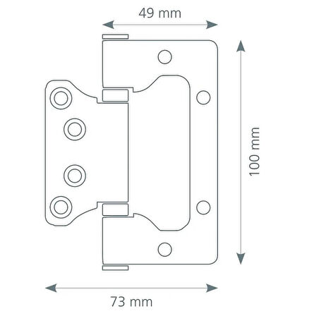 Canex Paslanmaz Menteşe Yönsüz Sarı 2.2mm